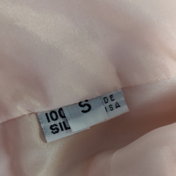 Stanley Korshak Lace Satin Silk Dress Blazer Suit Pink Size Small preppy french - Picture 12 of 16